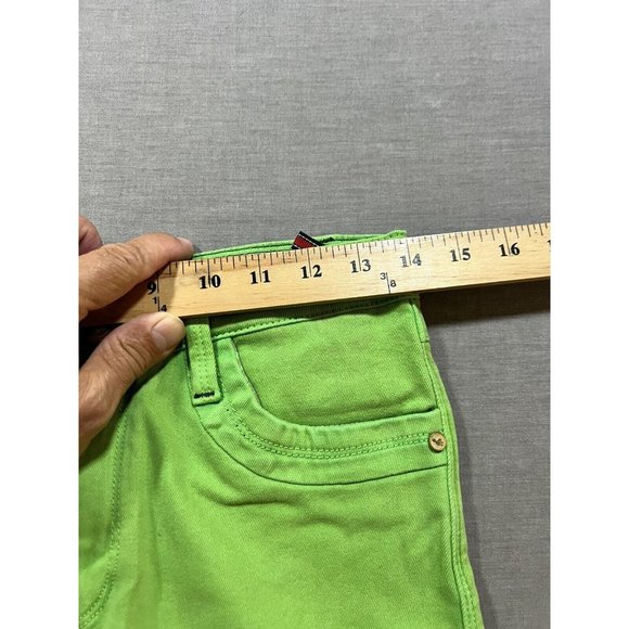 Maxime Cossoguy Jeans‎ Womens 28 Green Denim Pocketed Belted Zip Ladies 28x34 - Picture 10 of 14